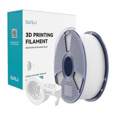 Filament mat de mare viteză Sunlu PETG (alb)