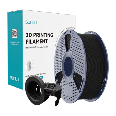 Filament mat de mare viteză Sunlu PETG (negru)