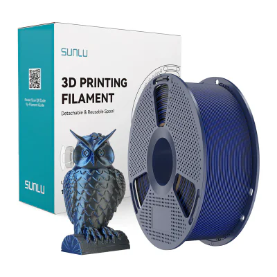 Filament Sunlu PLA+ Silk în două culori (negru și albastru)