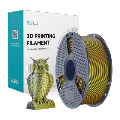 Filament Sunlu PLA+ Silk în două culori (negru și auriu)