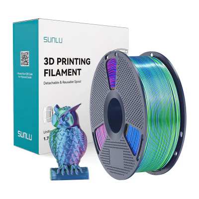 Filament Sunlu PLA+ Silk tricolor (albastru-verde-violet)