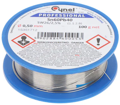 Fludor în sârmă Cynel CYN-0.50/100, Ø 0,5 mm