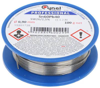 Fludor în sârmă Cynel CYN-0.90/100, Ø 0,9 mm