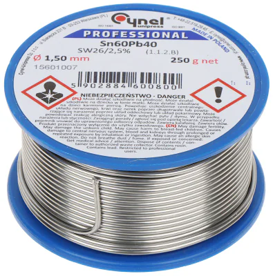 Fludor în sârmă Cynel CYN-1.5/250, Ø 1,5 mm