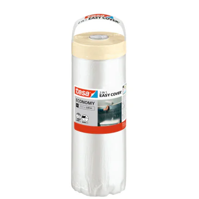 Folie de protecție cu bandă adezivă TESA EASY-COVER-ECONOMY/XL/15X2600, 15 m, lățime 2600 mm
