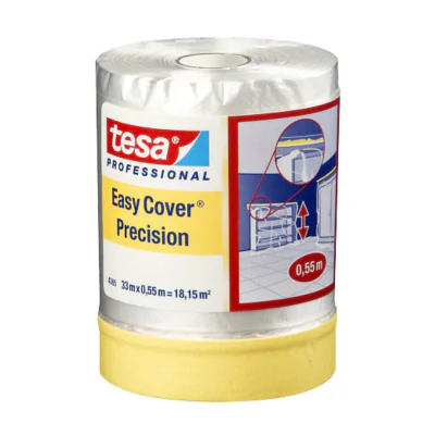 Folie de protecție cu bandă adezivă TESA EASY-COVER-PRECISION/33X550, 33 m, lățime 19 mm