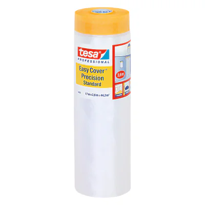 Folie de protecție cu bandă adezivă TESA EASY-COVER-PRECISION/STANDARD/17X2600, 17 m, lățime 19 mm
