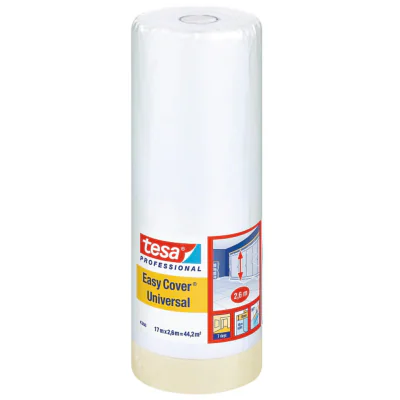 Folie de protecție cu bandă adezivă TESA EASY-COVER-UNIVERSAL/17X2600, 17 m, lățime 2600 mm