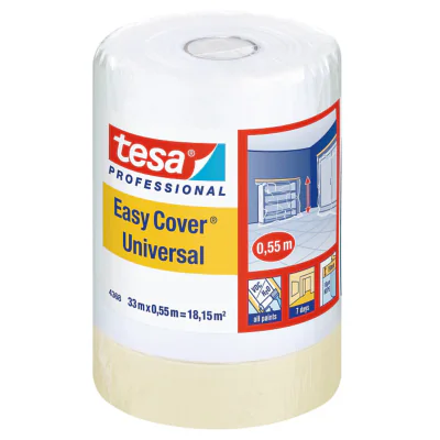 Folie de protecție cu bandă adezivă TESA EASY-COVER-UNIVERSAL/33X550, 33 m, lățime 550 mm