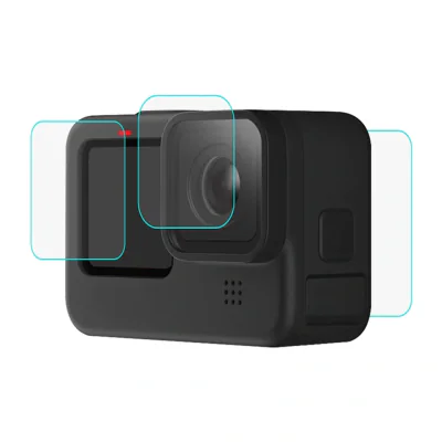 Folie de protecție din sticlă temperată Puluz 9H pentru GoPro HERO12/11/10, negru