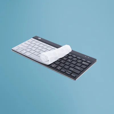R-Go Tools R-Go Hygienic keyboard cover (for US layout), Keyboard cover, Silicone, 108 mm, 279 mm, 16 g, Transparent