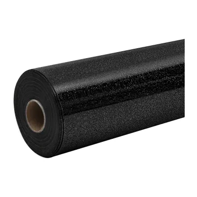Folie de transfer termic cu sclipici HTVRONT, 30,5 cm x 90 cm (negru)