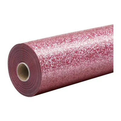 Folie de transfer termic cu sclipici HTVRONT, 30,5 cm x 90 cm (roz)