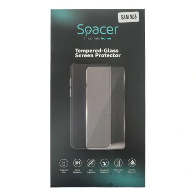 FOLIE STICLA Spacer pentru Samsung Galaxy M35 grosime 0.3mm, acoperire totala ecran, strat special anti-ulei si anti-amprenta, Tempered Glass, sticla 9D, duritate 9H "SPPG-SM-GX-M35-TPU"
