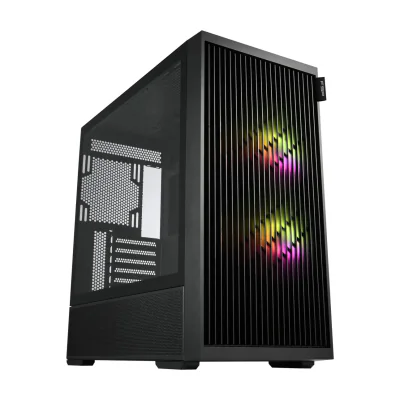 FSP M330-BA Case Midi Tower mITX, mATX, ATX Black ARGB, Midi Tower, PC, Black, ATX, micro ATX, Mini-ITX, Home/Office, Multi