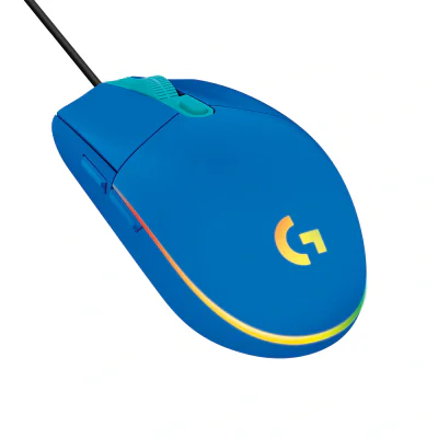MOUSE USB OPTICAL G203/BLUE 910-005798 LOGITECH