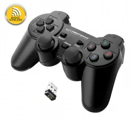 Gamdepad Esperanza Gladiator EGG108G cu vibratii Wireless PC/PS3 Negru "EGG108K"