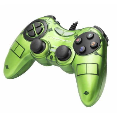Gamepad Esperanza Fighter EGG105B cu vibratii Usb PC Verde "EGG105G"
