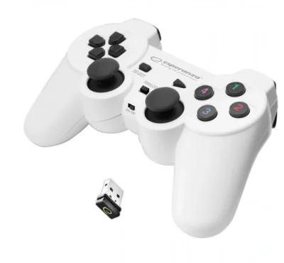 Gamepad Esperanza Gladiator EGG108W cu vibratii Wireless PC/PS3 Alb "EGG108W"