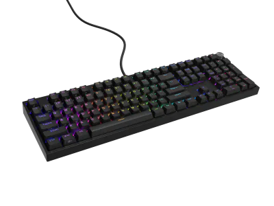 GAMING KEYBOARD GENESIS THOR 404 US LAYOUT RGB BACKLIGHT MECHANICAL BLACK GATERON YELLOW PRO
