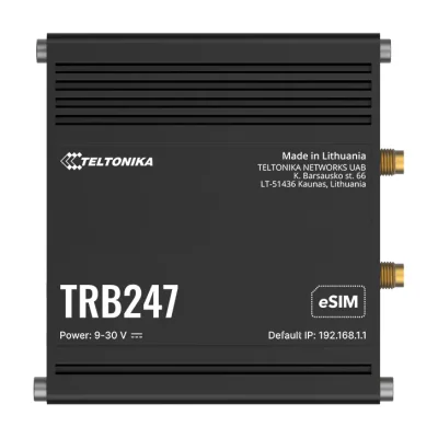 Gateway TELTONIKA TRB247, 4G LTE Cat 1, DIN rail, dual SIM, RS232/RS485, GNSS