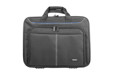 Geanta laptop Natec Doberman, compatibilitate dimensiune laptop 17.3", 2 compartimente, material Polyester 600D, negru