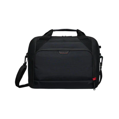 Geanta laptop Targus Classic EcoSmart® Briefcase, pentru laptopuri de 13-14”, dimensiuni: 10.23" x 2.55" x 10.82", dimensiuni compartiment laptop: 12.8" x 8.9", capacitate 4.6 L, negru