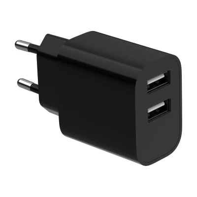 GEMBIRD 2-port universal USB charger 2.4A black