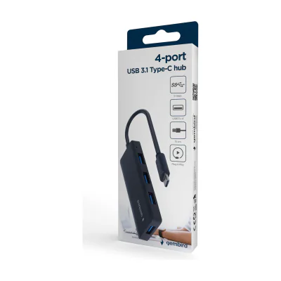 GEMBIRD 4-port USB 3.1 Gen 1 Type-C hub