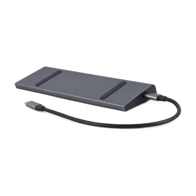 GEMBIRD A-CM-COMBO9-02 USB Type C 9in1 multi port adapter USB Hub3.0 + HDMI + DisplayPort + VGA + PD + LAN + stereo audio