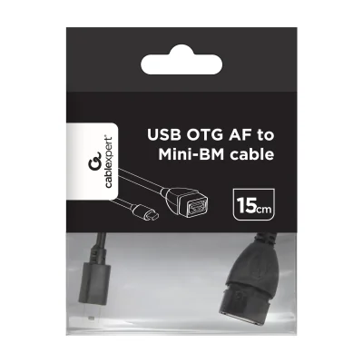GEMBIRD A-OTG-AFBM-002 Gembird cable USB MINI BM -> AF USB 2.0 OTG 15cm