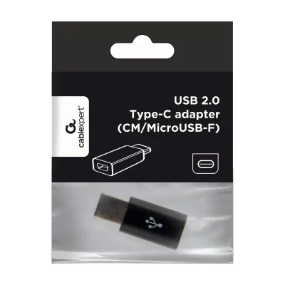 GEMBIRD A-USB2-CMmF-01 USB 2.0 Type-C OTG adapter CM/MicroUSB-F black