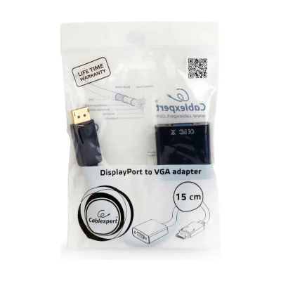 GEMBIRD adapter displayport 1.1 VGA on cable black blister