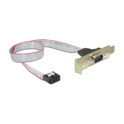 GEMBIRD CC-DB9ML-01 Gembird Serial port DB9 receptacle on low-profile bracket 40cm flat cable