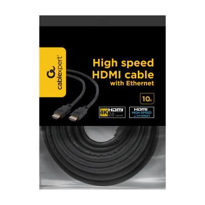 GEMBIRD CC-HDMI4-10M HDMI V2.0 male-male cable with gold-plated connectors 10m bulk package