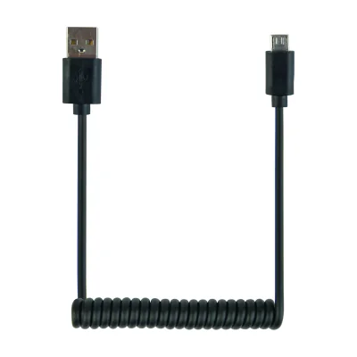 GEMBIRD CC-mUSB2C-AMBM-6micro USB cable 2.0 coiled cable black 1.8m