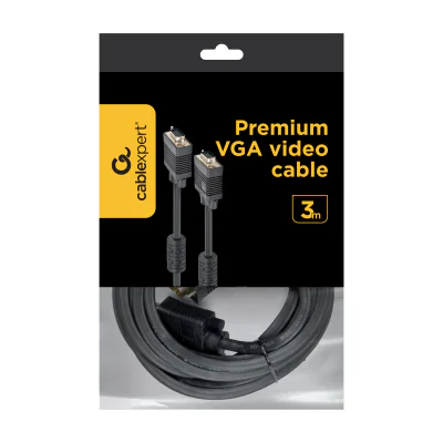 GEMBIRD CC-PPVGA-10-B VGA HD15m/HD15m dual-shielded w/2 ferrite 10ft black