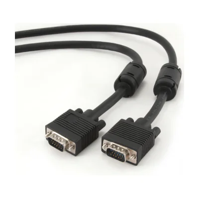 GEMBIRD CC-PPVGA-6B VGA HD15m/HD15m dual-shielded w/2 ferrite core 6ft cable BLACK