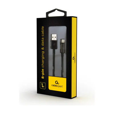 GEMBIRD CC-USB2-AMLM-1M USB data sync and charging 8-pin cable 1m black