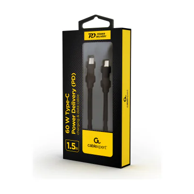 GEMBIRD CC-USB2-CMCM60-1.5M 60 W Type-C Power Delivery PD charging data cable 1.5m