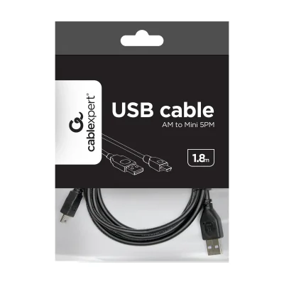 GEMBIRD CCP-USB2-AM5P-6 USB 2.0 A-plug MINI 5PM 6ft cable bulk packing