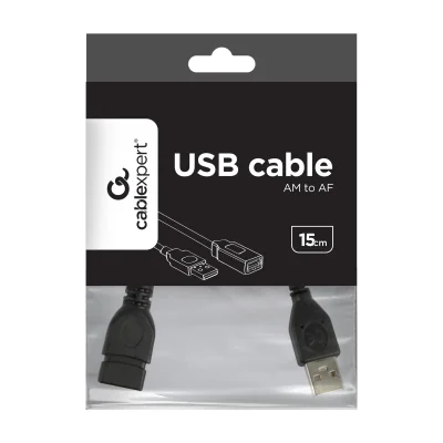 GEMBIRD CCP-USB2-AMAF-0.15M USB 2.0 A- A-socket 0.15M cable black