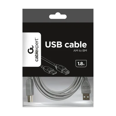 GEMBIRD CCP-USB2-AMBM-6G USB 2.0 A- B 1.8m cable grey color