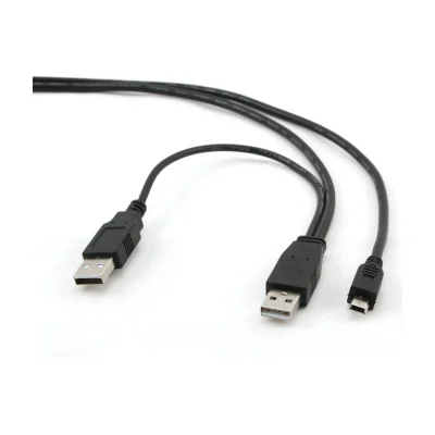 GEMBIRD CCP-USB22-AM5P-3 Dual USB Y 2.0 A-plug to MINI 5PM 0 9m cable