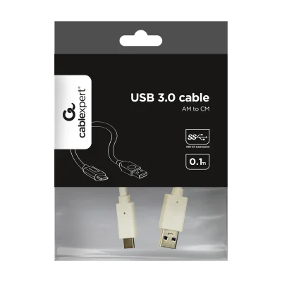 GEMBIRD CCP-USB3-AMCM-W-0.1M USB 3.0 AM to Type-C cable AM/CM 0.1m white