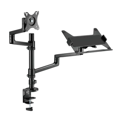 GEMBIRD Desk mounted adjustable monitor arm with notebook tray