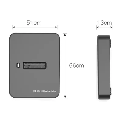 GEMBIRD Desktop USB Type-C M.2 SATA NVME SSD drive docking station black