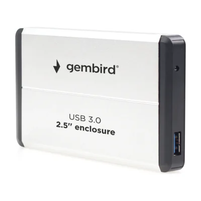 GEMBIRD EE2-U3S-2-S HDD/SSD enclosure for 2.5 SATA - USB 3.0 Aluminium Silver