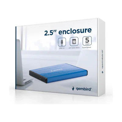 GEMBIRD EE2-U3S-3-DB USB 3.0 2.5inch HDD enclosure brushed aluminum deep-blue