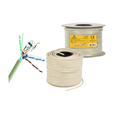 GEMBIRD FPC-6004-SOL/100 Gembird FTP foil shielded solid cable cat. 6 CCA 100m gray